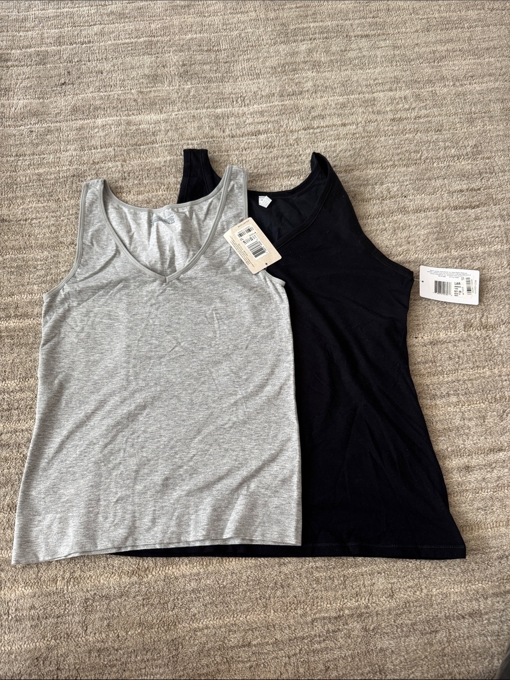 Jockey Women’s Tank Top Duo - Black & Light Gray